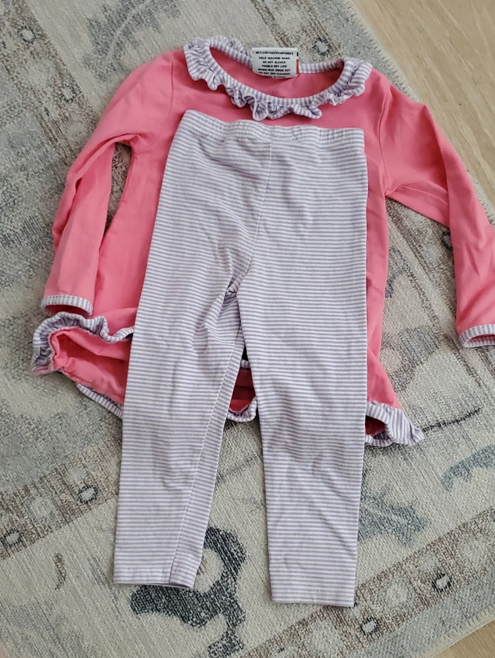Jellybean Toddler Girls Princess Castle Applique Ruffle Set Matching Outfit Sz2